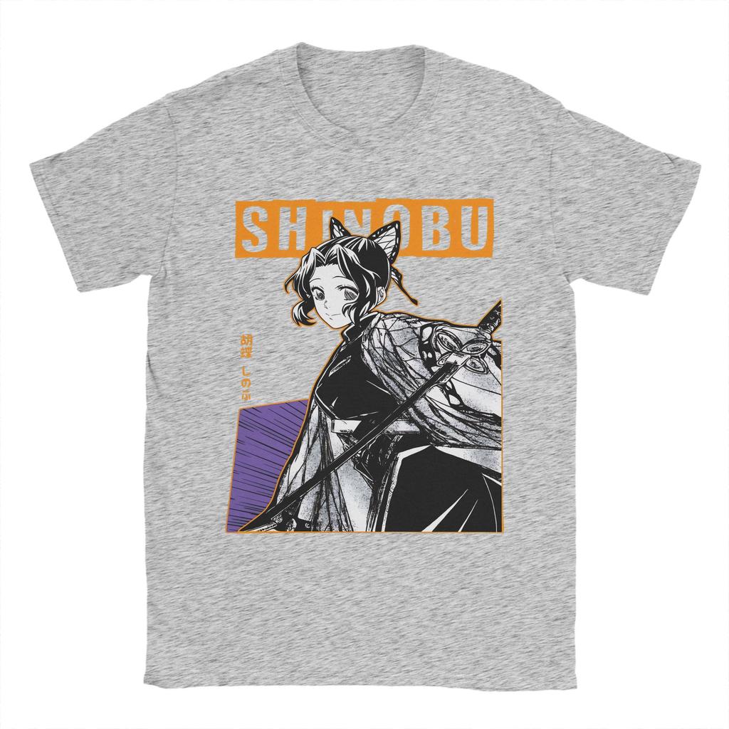 Kochou Shinobu 100% Cotton T Shirt For Couple Summer  Streetwear T-Shirts O-Neck Trending Tee Shirt Oversized Print Tops