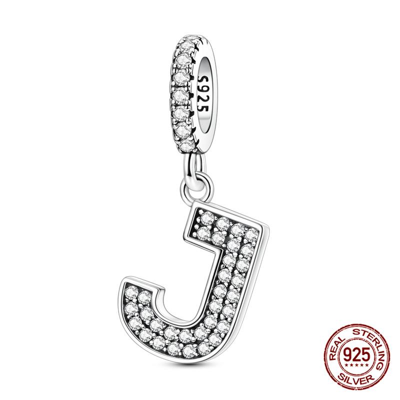 Original A-Z Beads 100% Copper 26 Letter Charms Fitoriginal Bracelet Diy Jewelry Making Women Gift