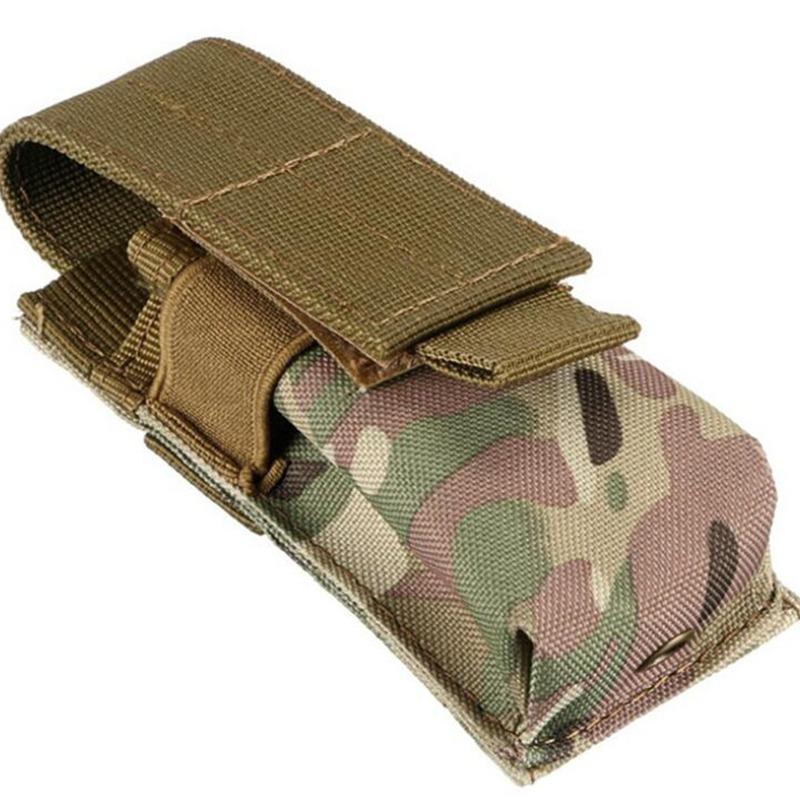 Tactical M5 Flashlight Holster Molle Single Pistol Magazine Pouch Torch Holder Utility EDC Tool Outdoor Activity Hunting Tools Light Carryall