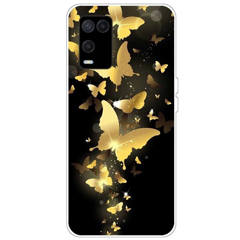 OPPO A54 Case telefonhoz Hátlap OPPO A54 5G 4G Case CPH2239 CPH2195 OPPOA54 A 54 Bumper Silicon Soft Funda fekete tpu tokhoz