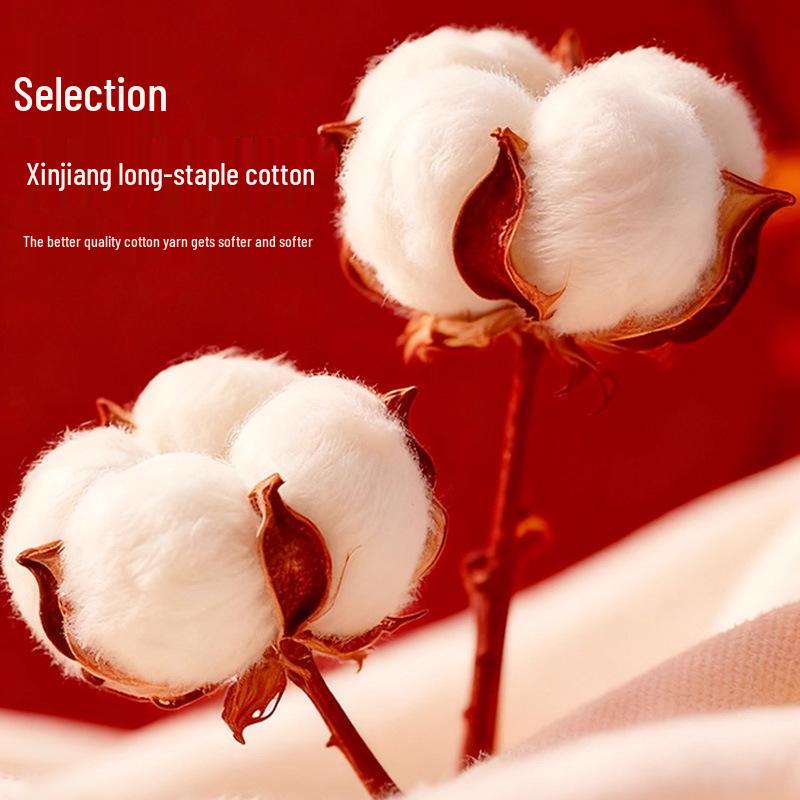 Children's Autumn/Winter Horse Year Red Long Johns Set - Pure Cotton Warm Pajamas