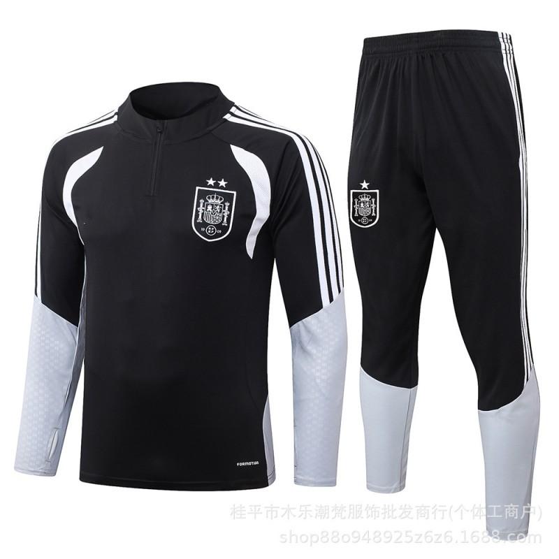 26/27 Season Spain Miami Marseille Training Top Long Sleeve Half Zip Tracksuit Kids Adult Football Jersey Fall Winter