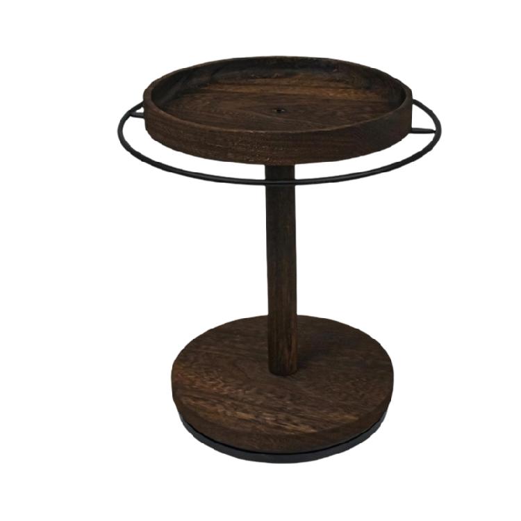 

Contemporary Eyeglass Display Rack Convenient 360 Degree Rotating Eyeglass Holder Stand with Wood Tray and Base 1