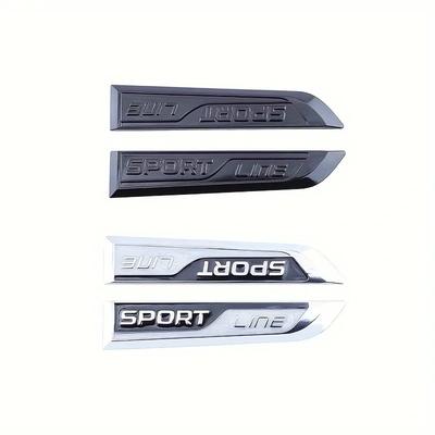2pcs3D Metal Sport Line Badge Stickers Car Tool Emblem Decal for Changan V7 Alsvin Corolla 2009 2019 Honda Accord
