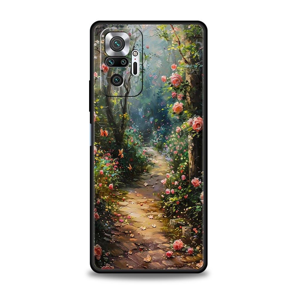 

Oil Painting Of Flowers Phone Case For Xiaomi Redmi Note 14 13 5G 10 11 12 Pro Plus 4G 14C 13C 12C 10C Black Cover Redmi 13C