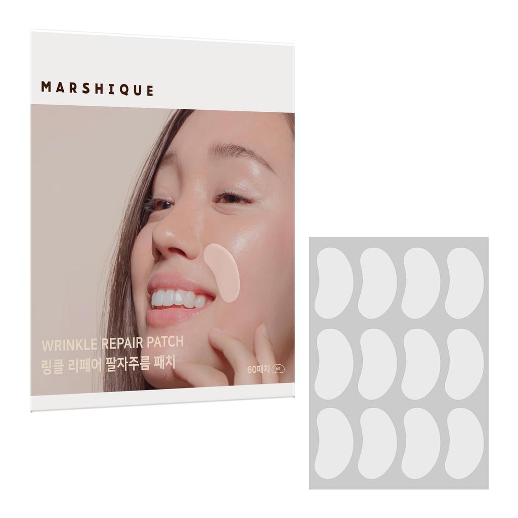 MARSHIQUE Wrinkle Repair Brow Care 55 Facial Hyaluronic Acid and Collagen Moisturizing Korean Cosmetics Nasolabial Patches, Sheets, Skincare, Formula,