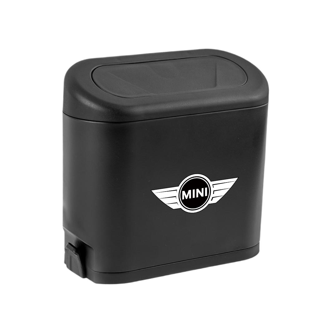 Car Emblem Interior Hanging Trash Can Ash-bin Storage Box Organizer For MINI Cooper S JCW WORKS R55 R56 F55 F56 R57 R58 R59 R60 sfzkd77