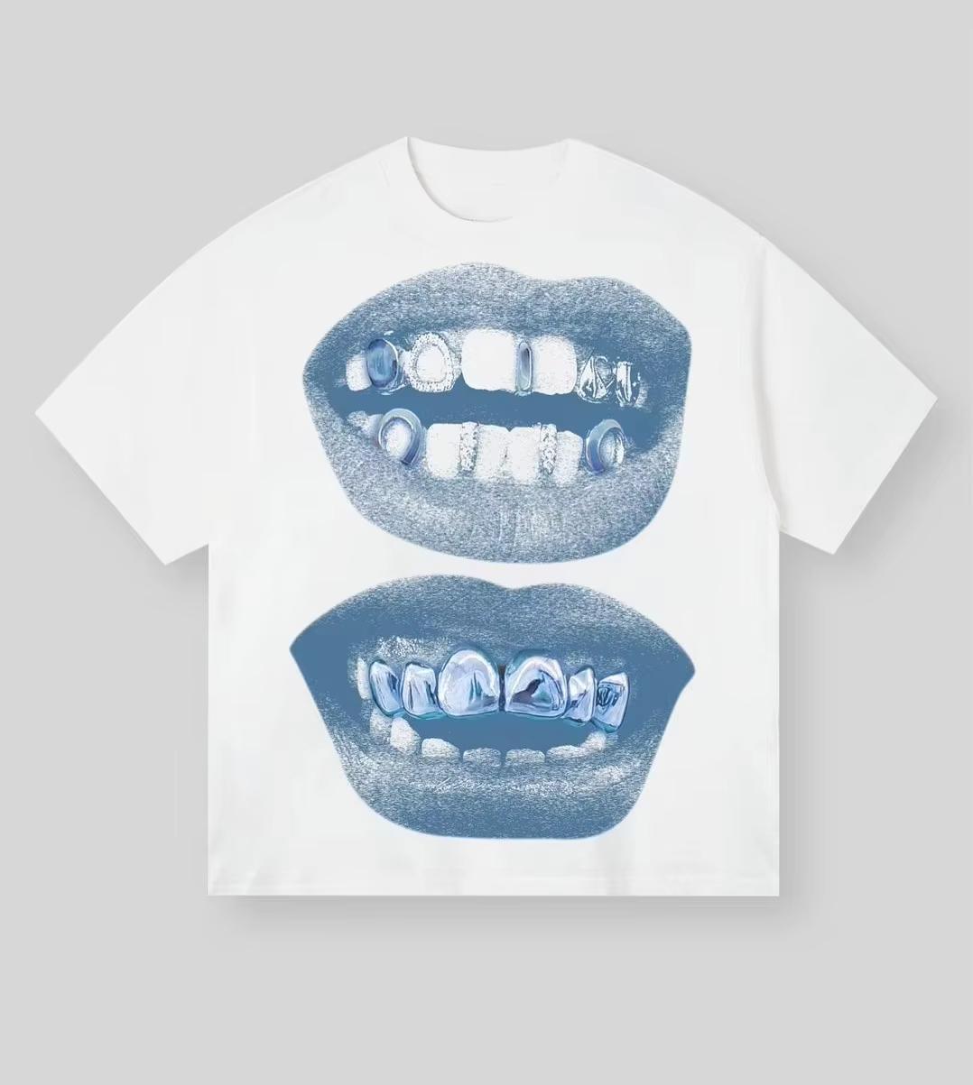 

American Letter Punk Retro Hip Hop T Shirts Y2k Tops Oversized Couples Harajuku Gothic Streetwear Vintage Men Women Clothing Tee S