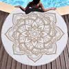 Bohemia Mandala Round Beach Towel Tassels Microfiber Exotic Flower Geometric Pattern Bath Towel Picnic Yoga Mat Bikini Cover Up