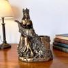 Goddess of Wealth Statue Accent Lakshmi & Fortune Deity Sculpture for Home/Office Blessing Abundance Prosperity Decor Gift