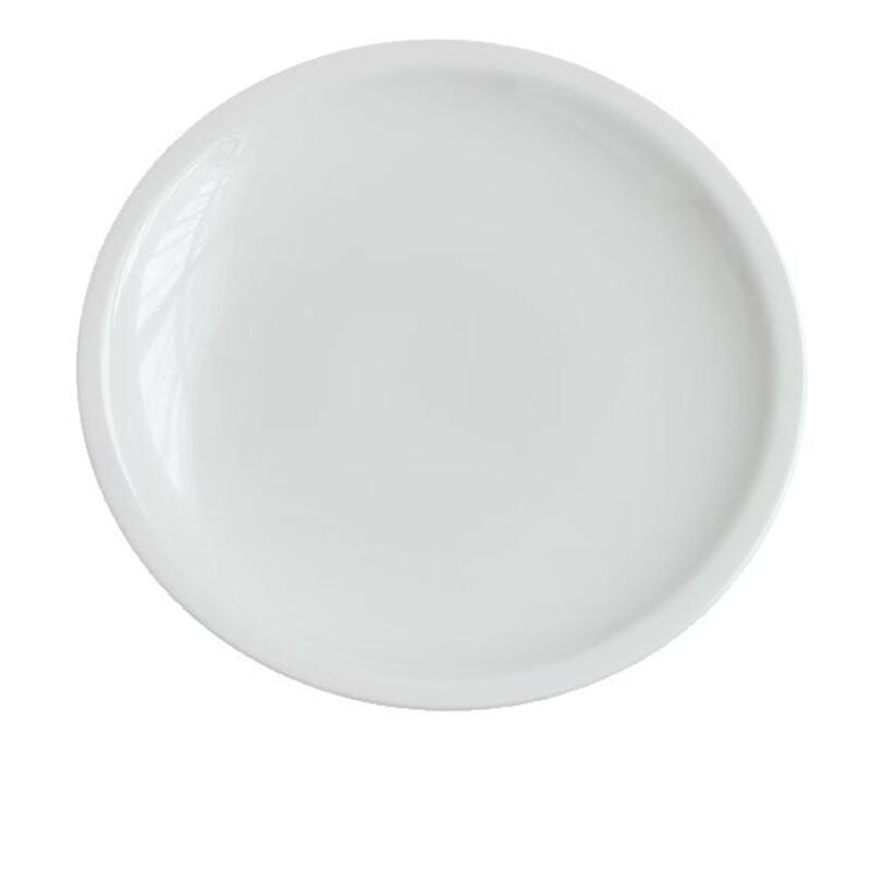 Ru Han White Ceramic Divided Dumpling Plate