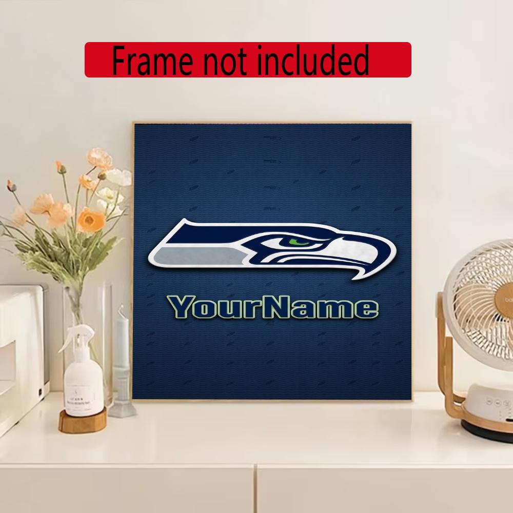 Philadelphia Eagles Customize Text Diamond Painting Round Diamond Mosaic Suitable For Beginners Diamond Painting Rhinestones Gift Frameless