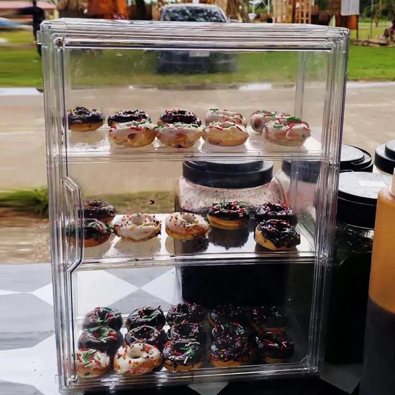 Dustproof Acrylic Display Case Store Dessert Cake Food Pastry Bread Show Rack Blind Box Storage Box Jewelry Sorting Box