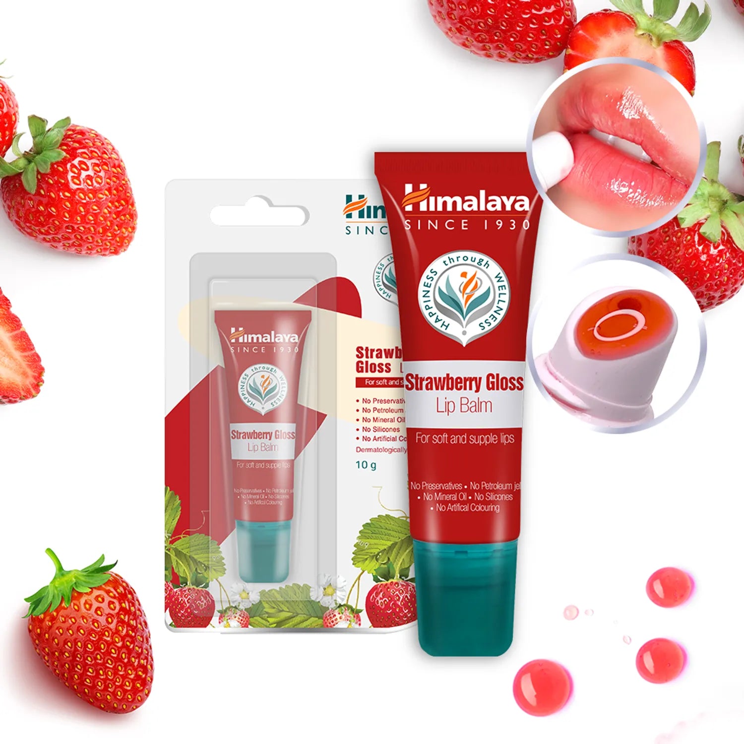 Himalaya Strawberry Gloss Lip Balm 10g 10g
