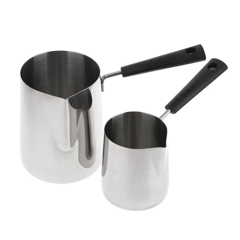 350/600Ml Long Handle Stainless Steel Coffee Pot With Pouring Spout Milk Butter Warmer Pot Stovetop Chocolate Melting Pan