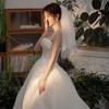 2025 Ethereal Korean Style Bridal Wedding Veil - Simple & Elegant Tulle Design