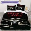 The Silence of the Lambs Pattern Bedding,Quilt Set Quilt Cover Pillowcase Home Birthday Gift(1 * Duvet Cover + 2 * Pillowcase, Without Core)_lx