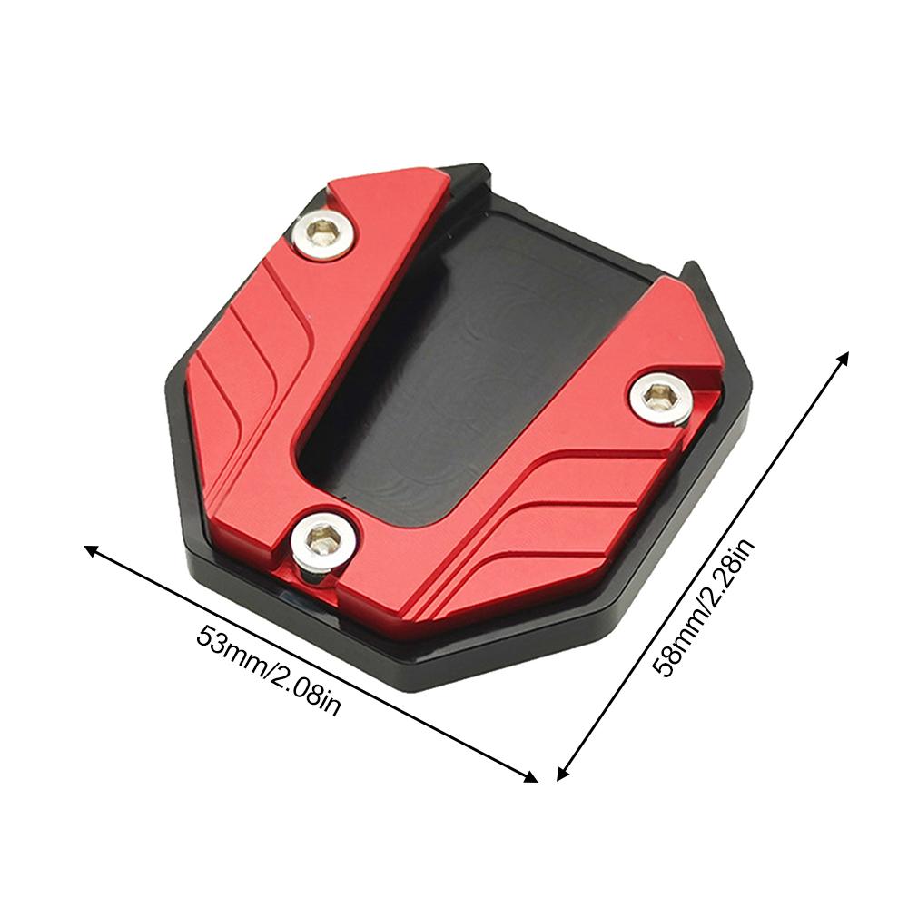 Motorcycle Bike Kickstand Extender Foot Side Stand Extension Foot Pad Support Enlarger Scooter Moped Foot Pad Aluminum Alloy