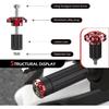 2 PCS Motorcycle Bar End Plug, Aluminum Alloy Handlebar Grip End Caps for Electric Car Scooters, Off-Road Motorcycles (Red)