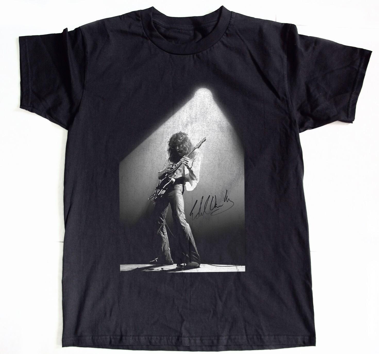 Eddie Van Halen Guitarist Spotlight Black Unisex T-Shirt Size S-5XL XL