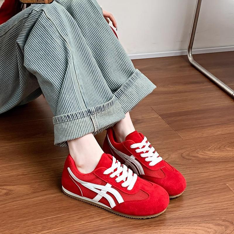 Retro Soft-soled German Training Shoes Women's 2025 Summer New Mesh Breathable Casual Single Shoes Sports Forrest Gump Shoes German Training Shoes