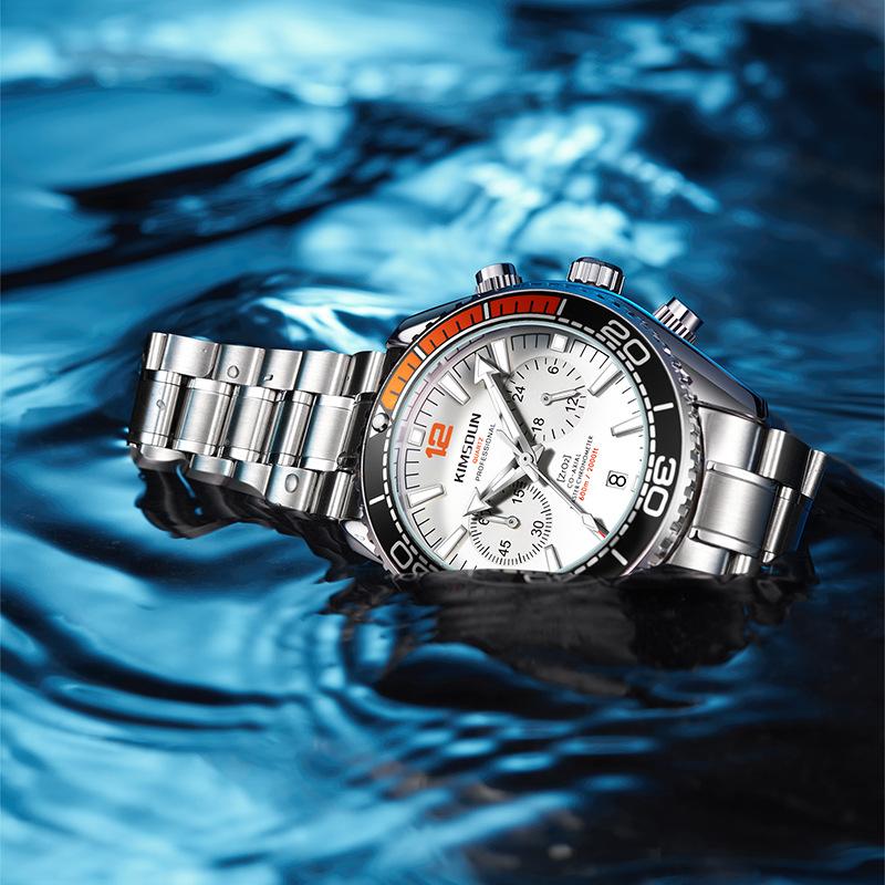 KIMSDUN Men's Quartz Watch Five Needle Waterproof Calendar Night Light Men's Watch Multi Functional Timing Men's Quartz Watch