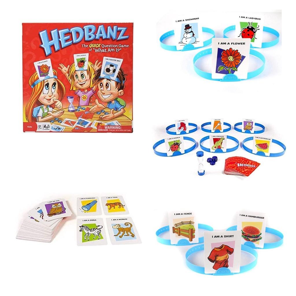 Hedbanz-Spiel: Was bin ich? Ratespiel für 2-6 Spieler