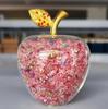 Apple Statue Glitter Glass Crystal Home Decor Christmas Eve Ornaments Gift Christmas Eve Ornaments Home Desktop Decoration 2025