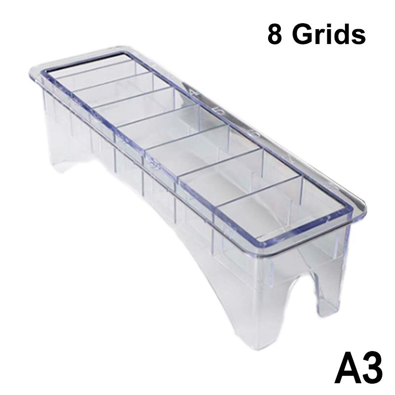 1Pc 8/10 Grid Hair Clipper Storage Organizer Box Limit Comb Salon Tool Special Accessories for Hairdressing