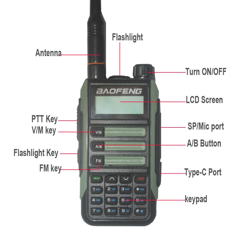 Baofeng UV16 Pro Plus V2 CB Ham FM Radio Station Two Way Amateur VHF Powerful UV16 Walkie Talkie Radios For Outdoor Hunting