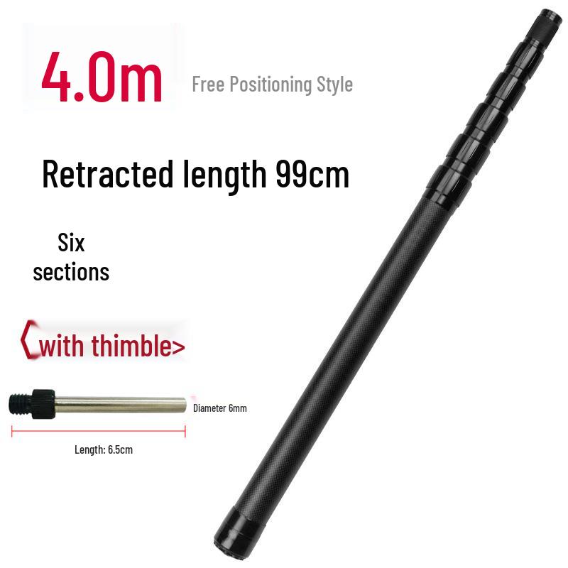 Manulife 3M Carbon Sky Canopy Portable Telescopic Fishing Net Pole