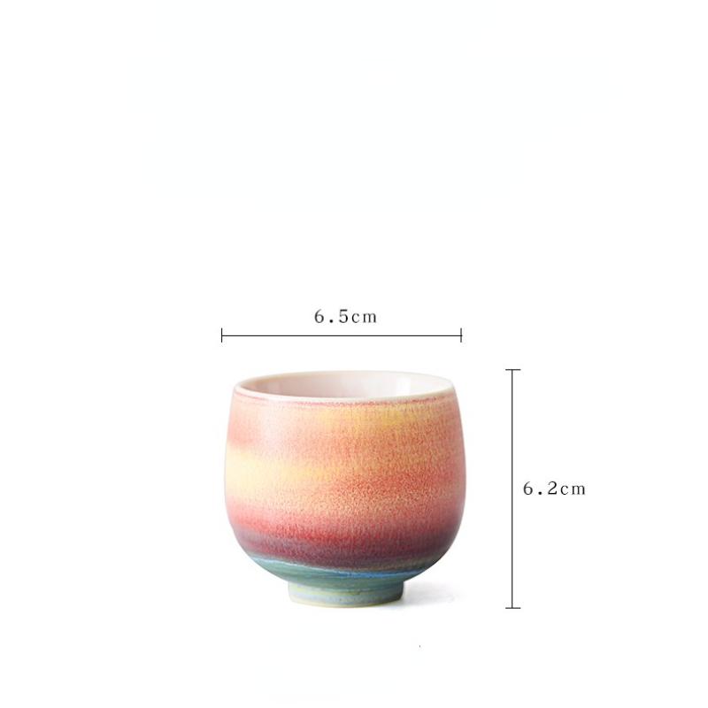 Ceramic Tasting Tea Cup Large Kung Fu Tea Cup Kiln Change Master Cup Retro Ink Wind Drinking Tea Personal Cups