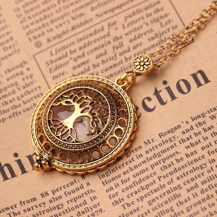 Monoculo Vintage Chain Magnifying Glass  Necklace Pendant  Gift Metal Magnifier 2.5X