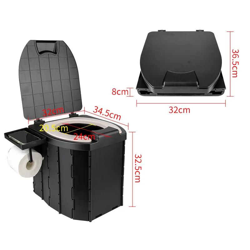 Portable folding toilet