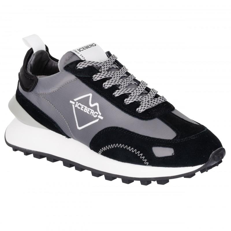 Iceberg Italian leather sneakers new grey - Size: 46