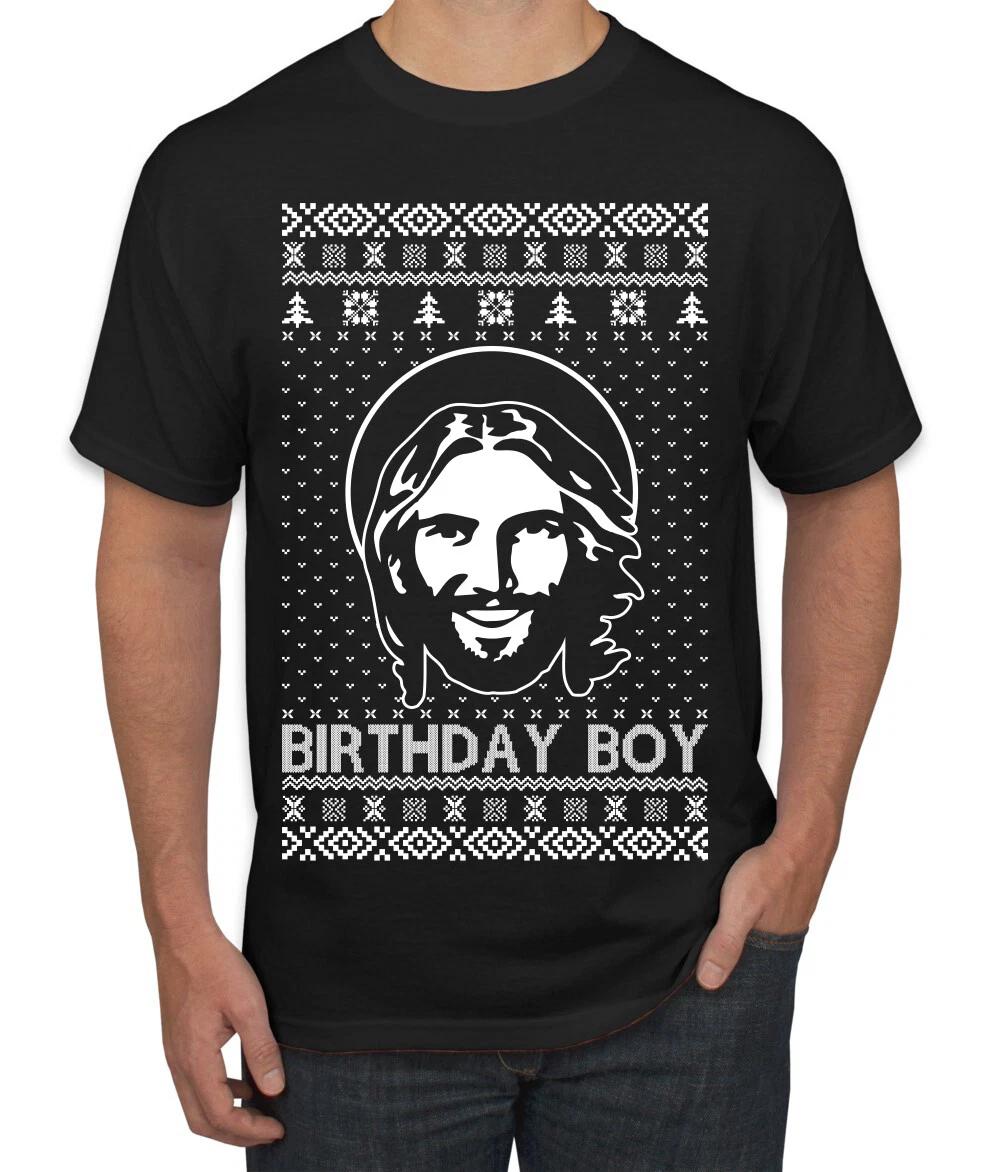 Birthday Boy Jesus Party Christ Xmas Funny Men T- Shirt M