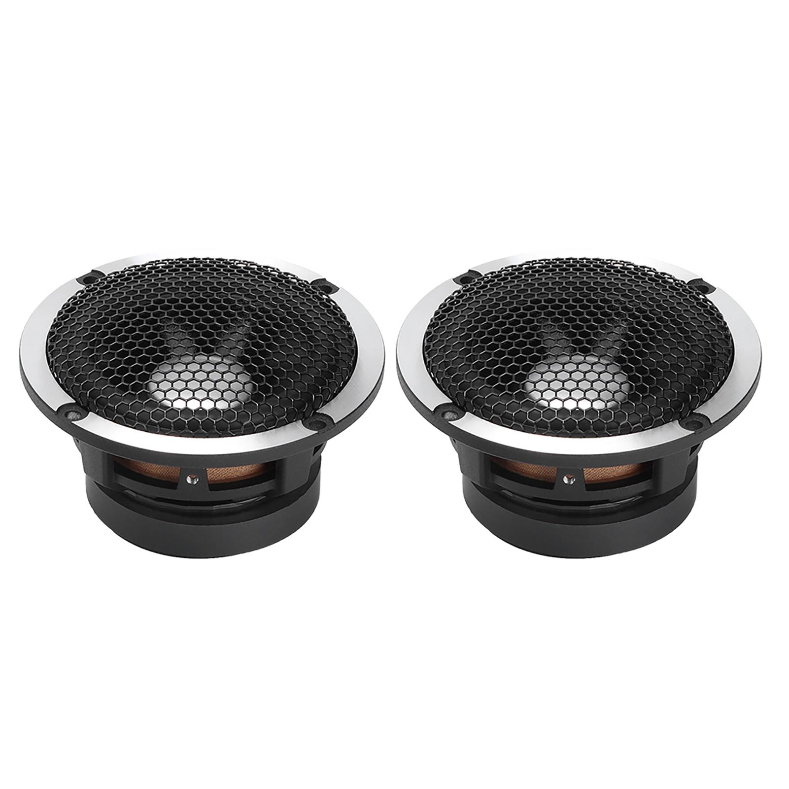 

Пара 3-дюймовых автомобильных среднечастотных динамиков, максимальная мощность 100 Вт, серебристо-черные