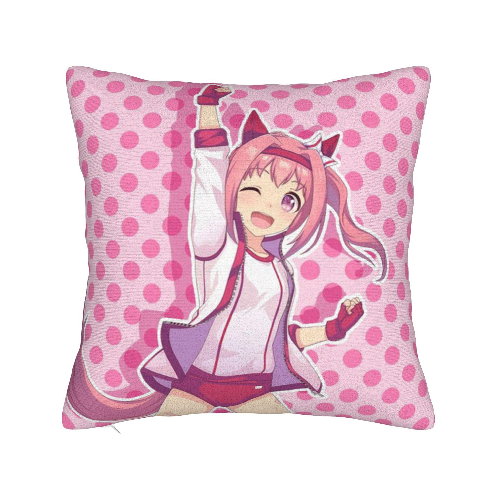 

Haru Urara Pillow Cover Umamusume Funny Pillow Case For Chair Sofa Home Decor Custom Pillowcases Birthday Present 12x12Inch