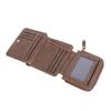 PU Wallet with Multiple Card Slots PU Leather Textured Trifold Three Fold Wallet for Men Boys Brown
