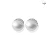 Savi Blogger Silver Brushed Metal Ball Earrings for Cold Wind Temperament