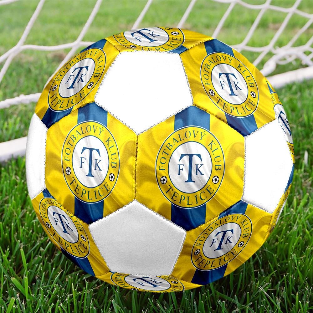 Football Club Teplice Soccer Ball, colorful, suitable for all ages, machine-stitched, PVC material, competition grade, durable and high bounce