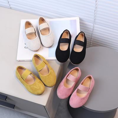 Girls Flats Slip-on Soild Color Versatile Kids Princess Shoes Candy Color 2025 Brand New Children Leather Shoes Elegant Sweet