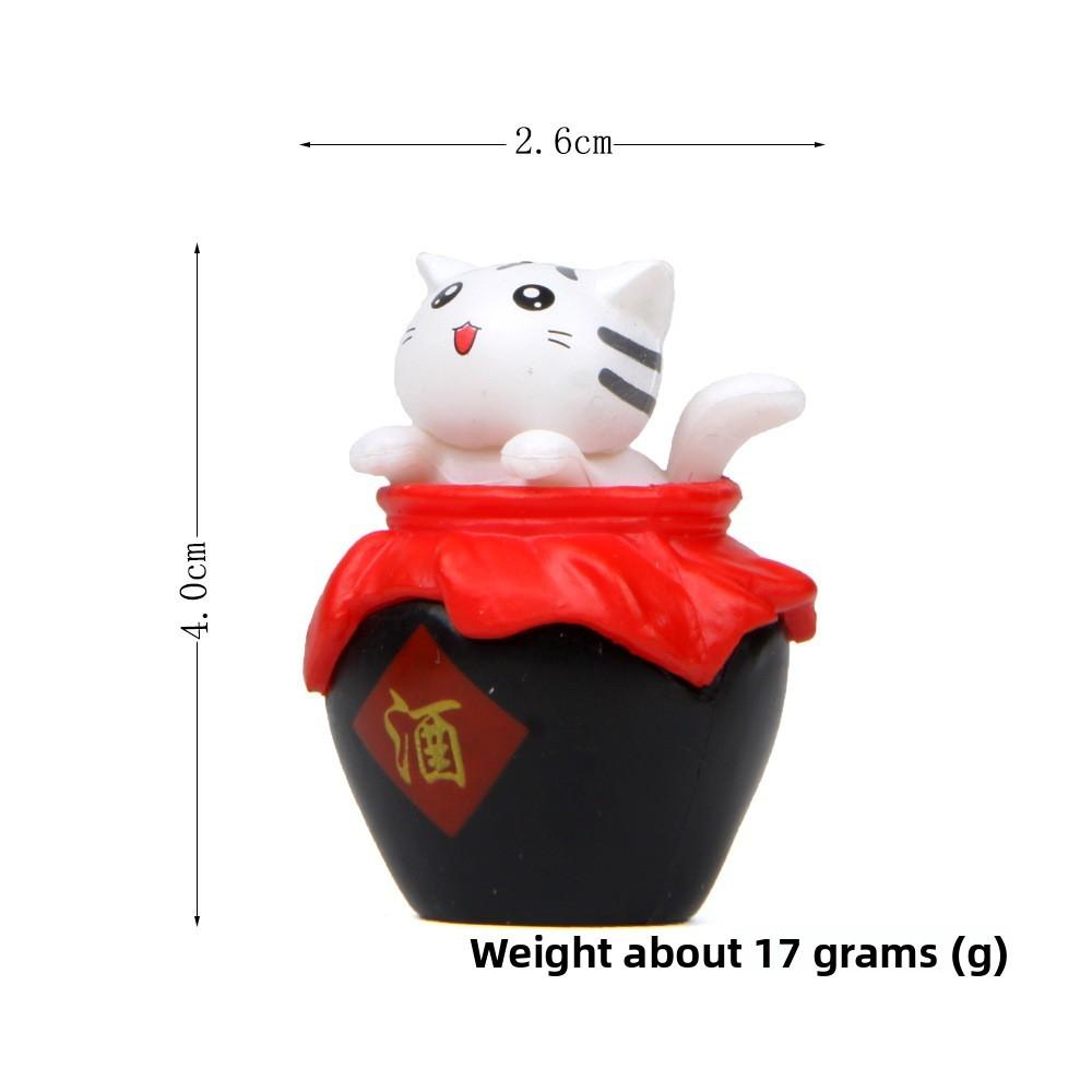 Cute Wine Cartoon Jar Cat Mini Models Ornaments For Gardening Decoration
