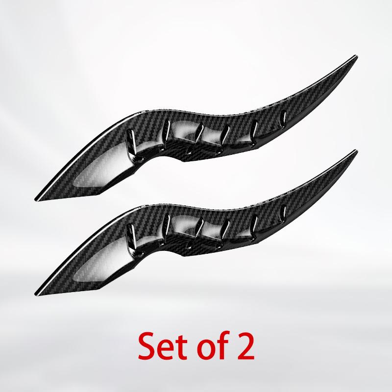 Car Top Decoration Set, Devil Horn Dragon Horn Cow Horn, Piano Lacquer Finish, Enhances Car Appearance, Fits Various Cars