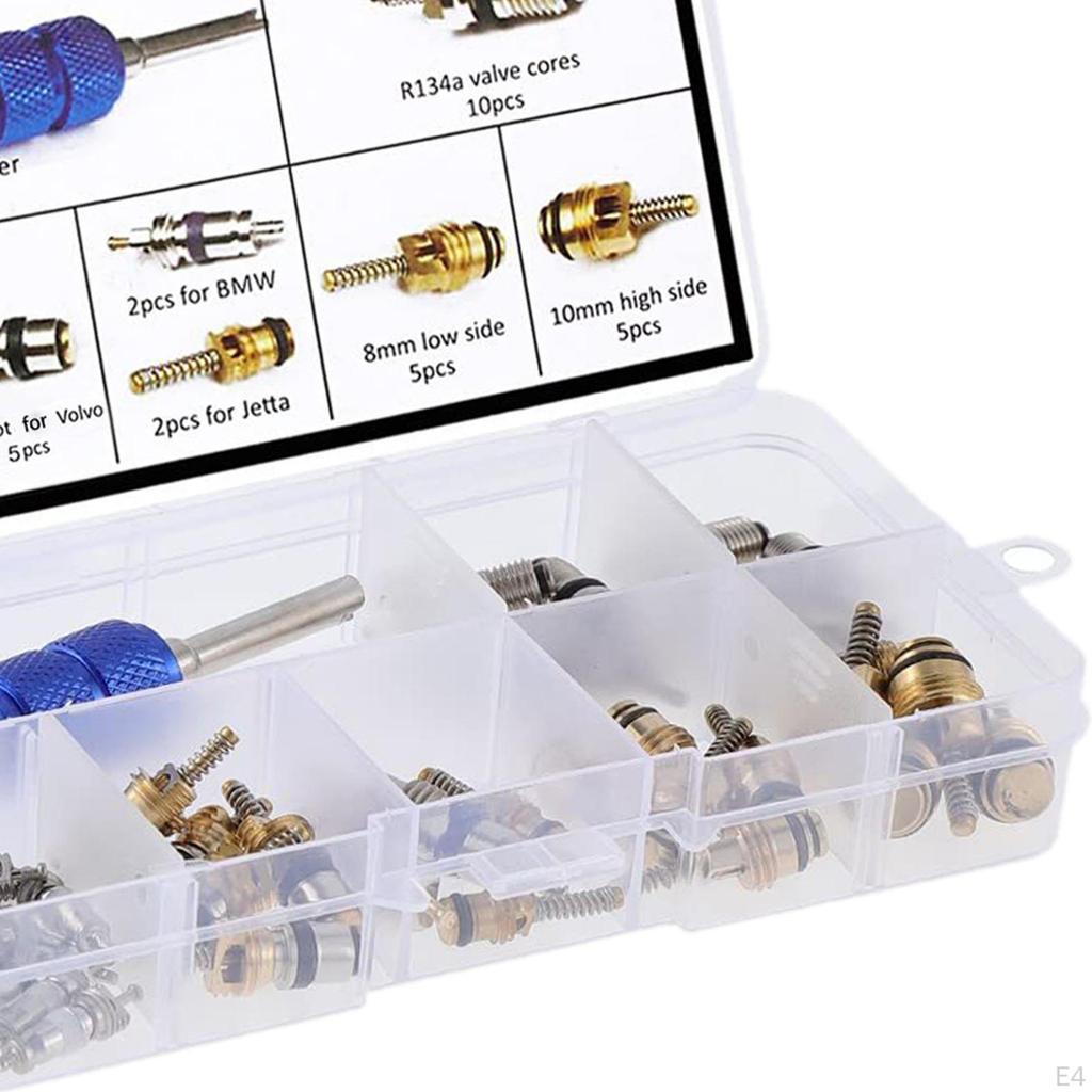 Air Conditioning Valve Core Kit Leakproof Component Remover Installer Tool for Automobile Automotive