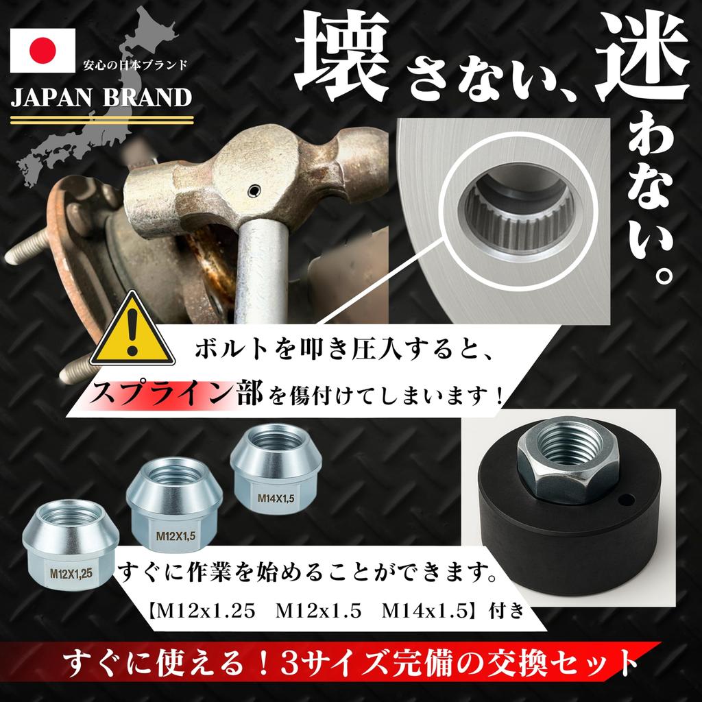 MELCHEWN Wheel Installer [Mechanic Supervised & Saled] Hub Bolt Insert Bearing Pressure Tool Repair Stud Tool M12x1.25 M12x1.5 M14x1.5