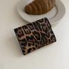Korean Style Envelope Clutch Bag PU Leather Coin Purse Mini Leopard Short Wallet  Gift