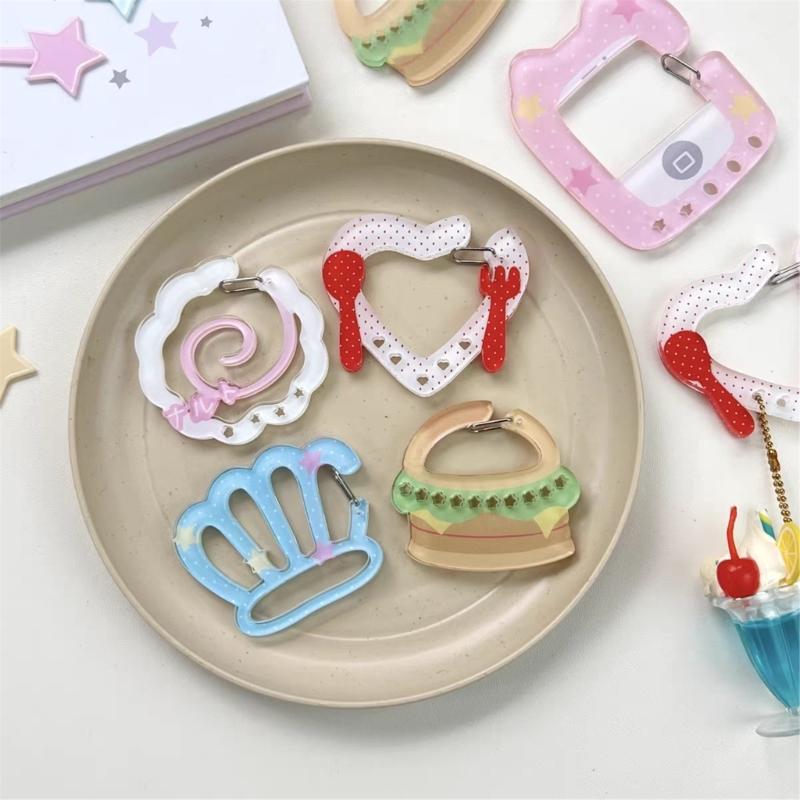 Carabiner Clip for Keys and Small Items Acrylic Pendant for Backpack Handbook Decoration Ita Bag Buckle Accessory