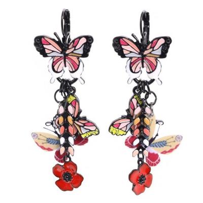 [Q5816] - Designer Sleepers 'Lilipoupettes' (butterflies) Red Multicoloured - 65x25 Mm