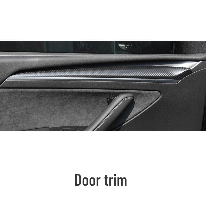 Tesla Model 3/Y Dashboard & Door Carbon Fiber Decorative Strips